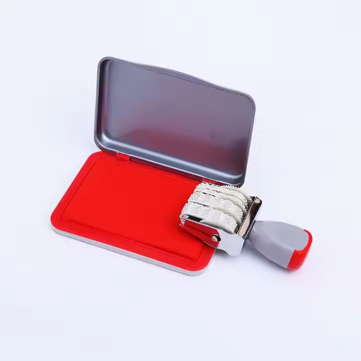  Factory Wholesale Quick Drying Stamp Pad Custom Logo Elect Ink Rubber Red Blue Inked Stamp Making Election Inkpad Iron Box
