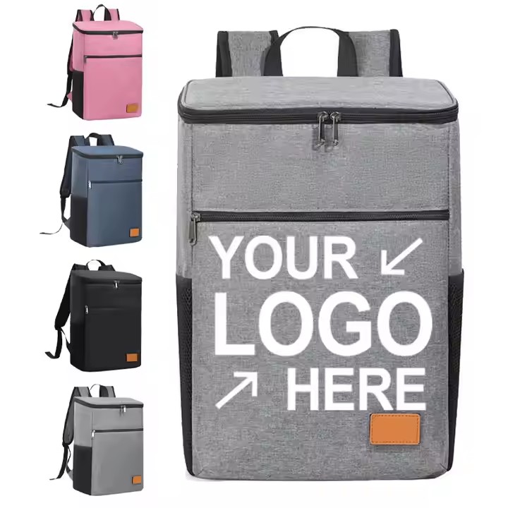  Custom Large Capacity Lunch Bag With Logo Wholesale Thickened Thermal Foil Picnic Bag Double Shoulder Outdoor Thermal Bag