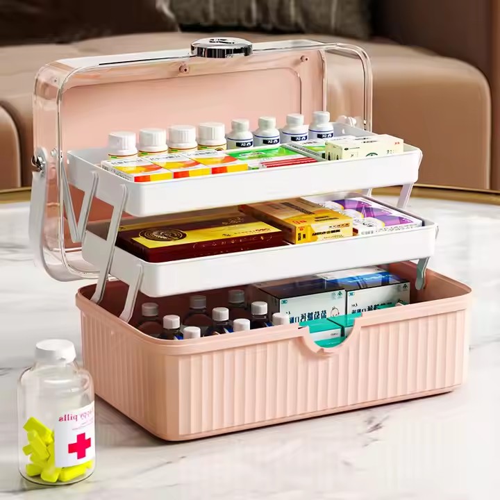  Sale Household First Aid Storage Boxes Bins Portable Easy to Classify 3-Tier Medicine Box