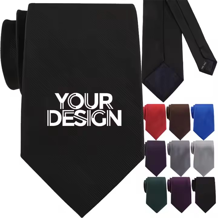  Wholesale Business Man Neckties Blank Cheap Cravat Promotional Gift Custom Polyester Men's Tie With Logo