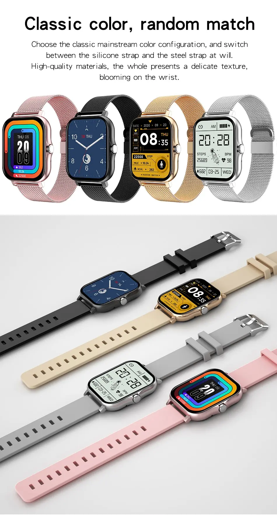 Y13 BW0242 Reloj Inteligente 2023 Smart Watch Fashion Custom Dial Heart Rate Smartwatch Voice Assistant Phone call Smart Watch