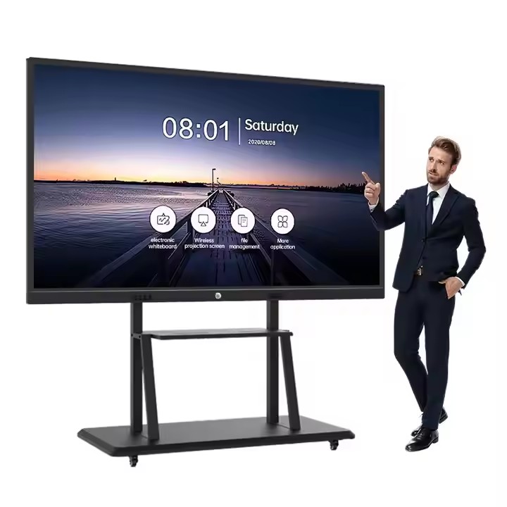 65/75/86/100 Inch 4K Display Smart Board Touch Screen Digital School Teaching Flat Panel Interactive Whiteboard