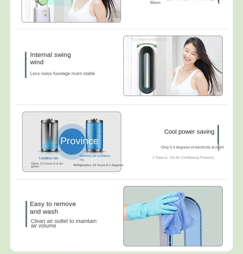 Household Bladeless Fan Air Purifier Bladeless Ventilator Circulating Natural air Bladeless