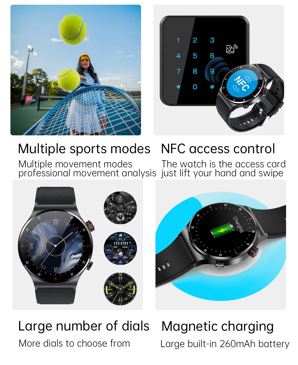 New High Quality QW33 Bw0382 Smart Watch for Men Sports Fitness Watches for Android Ios Smartwatch Montre Intelligente Hombre