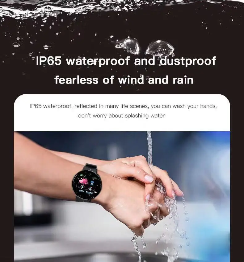 D18 Smart Watch Men Women Smartwatch Blood Pressure Waterproof Digital Watches Sports Fitness Tracker Watch