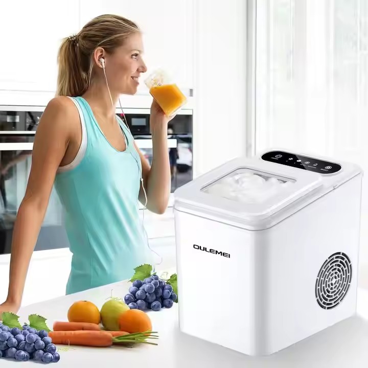 Portable Mini Electric Ice Cube Block Maker Hot Household Countertop Automatic Self-Cleaning