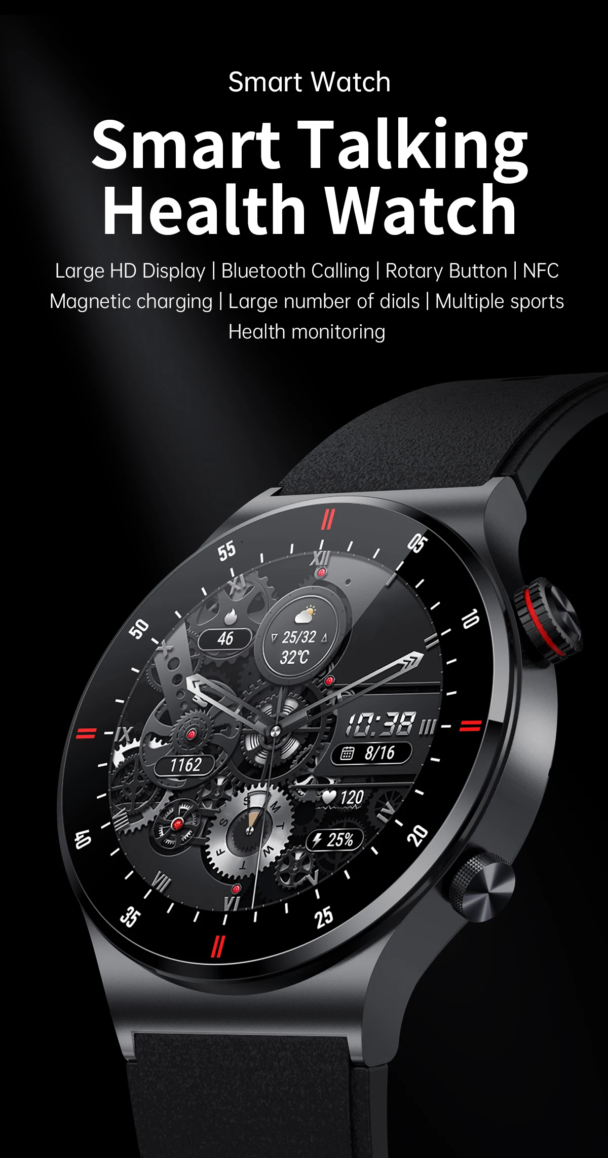 New High Quality QW33 Bw0382 Smart Watch for Men Sports Fitness Watches for Android Ios Smartwatch Montre Intelligente Hombre