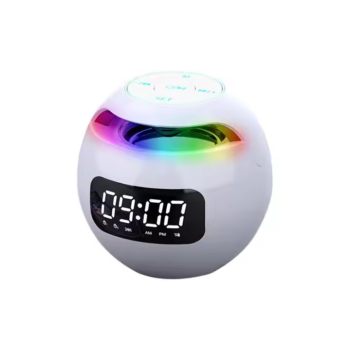 New Clock Colorful BT Speaker Mini Portable Household Ball Card Lock and Load Spray Bluetooth Speaker