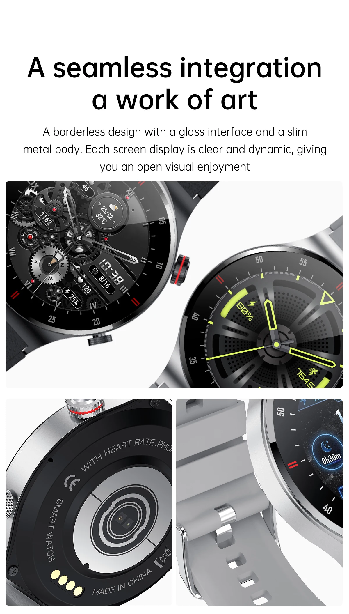 New High Quality QW33 Bw0382 Smart Watch for Men Sports Fitness Watches for Android Ios Smartwatch Montre Intelligente Hombre