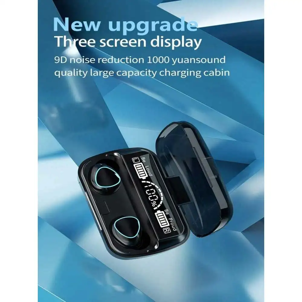 True Wireless Bluetooth Headphones, Waterproof Stereo in-Ear Earphones Touch Control Long-Lasting Earbuds