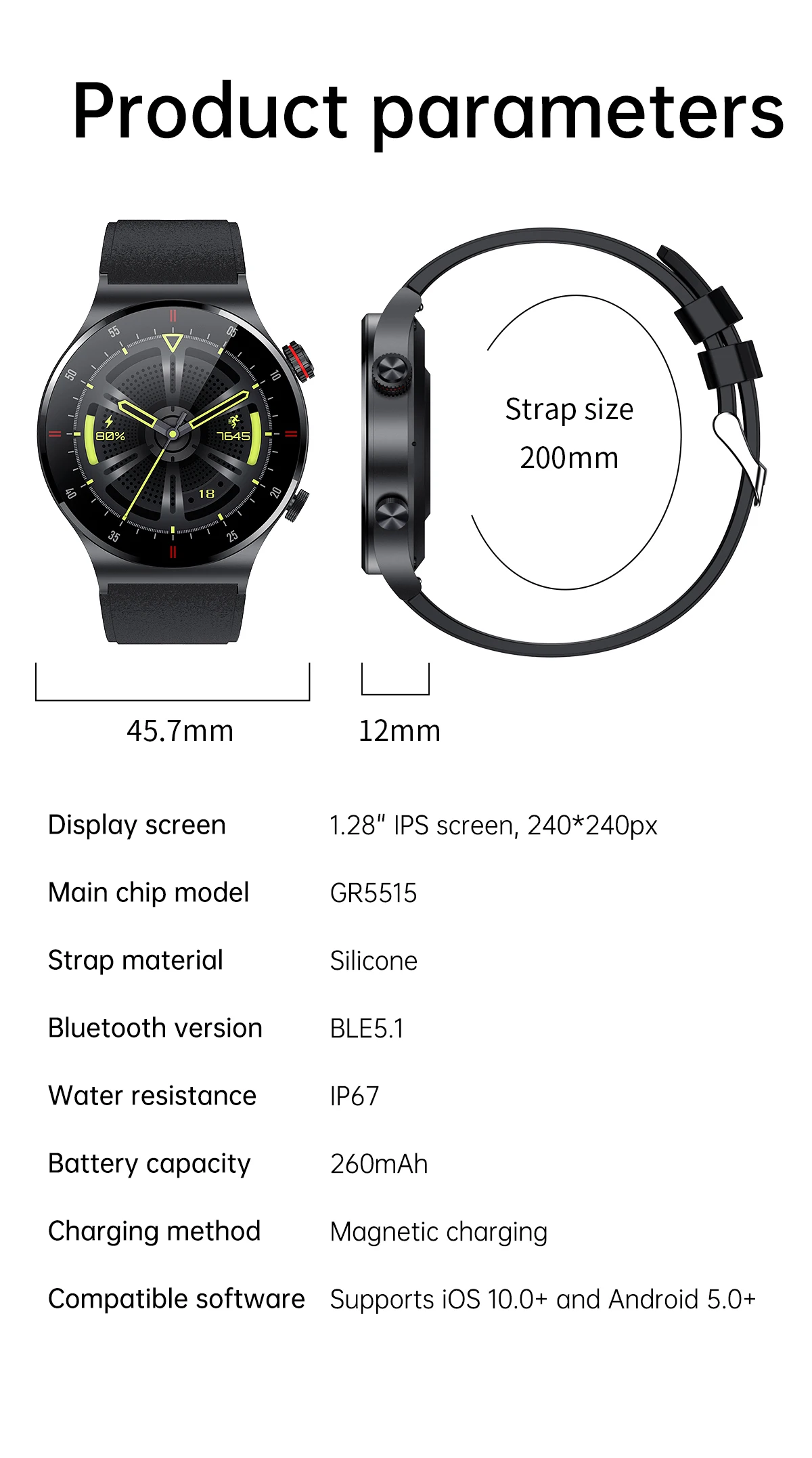 New High Quality QW33 Bw0382 Smart Watch for Men Sports Fitness Watches for Android Ios Smartwatch Montre Intelligente Hombre