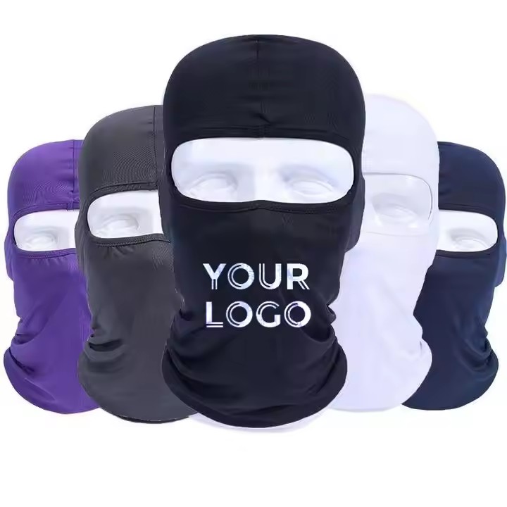 Unisex Custom Balaclava Hat with Logo Ski Mask Face Cap Helmet Lining for Adults Motorcycle Use Visor