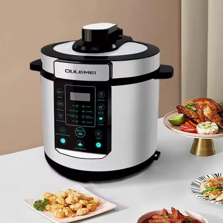 Newest 6L Smart Programmable Digital Electric Pressure Cooker Multifunctional Household Rice Cooker Stainless Steel Aluminum