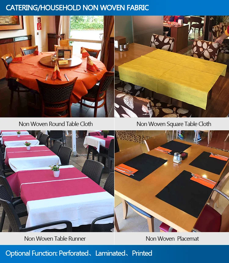 Branded Non-Woven Square Tablecloth Roll PP Design for Home Hotels Parties Weddings and Banquets Printed Table Cover
