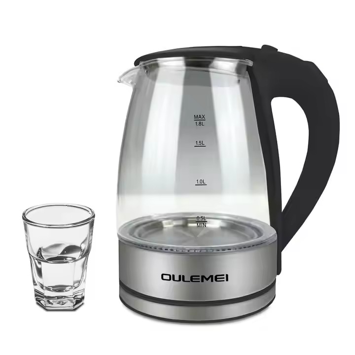 Quality High Boron Glass Electric Kettle With Blue Light