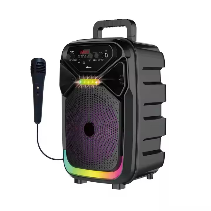HOME DIGITALOME 20W Wireless Speaker with Microphone SPA-127 Bluetooth RGB LED Lighting Battery Powered for Home & Spa Use