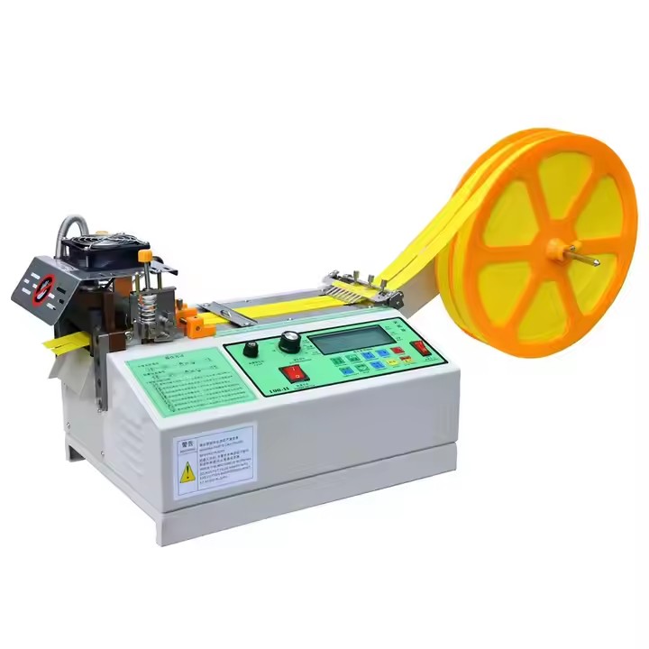 Automatic Elastic Tape Ribbon Webbing Hot and Cold Cutting Machine