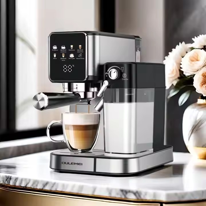 Automatic Double Boiler Espresso Coffee Machine New Smart Digital Home Milk Tank Expresso Maker Portable Italian Steam Portable