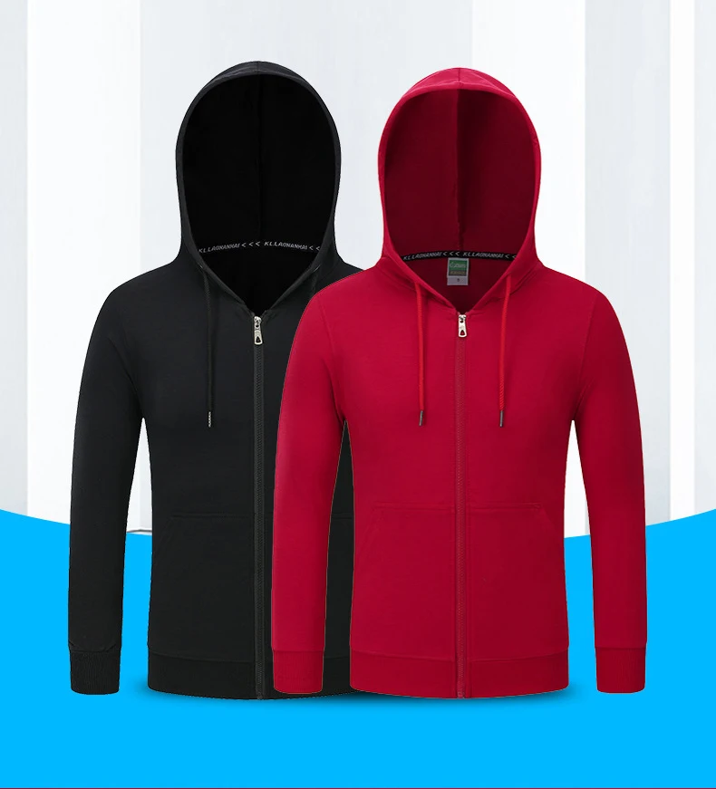 Custom Zip up Grey Hoodies Blank Sublimation With Logo Wholesale Cotton Manufacturers Unisex Men's Clothing Men's Custom Hoodie