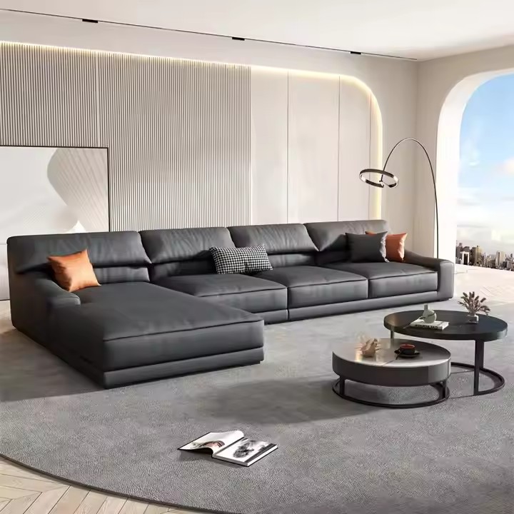 Manufacturers direct sales L-shaped lounge suite sofa set living room furniture office high quality home furniture