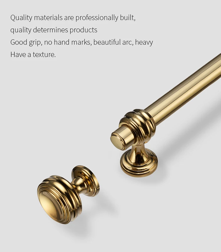 YONFIA 3644RTS PVD Gold New Patent Luxury Kitchen Cabinet Furniture Handle Pull Closet Wardrobe Door Handle Knob High Quality