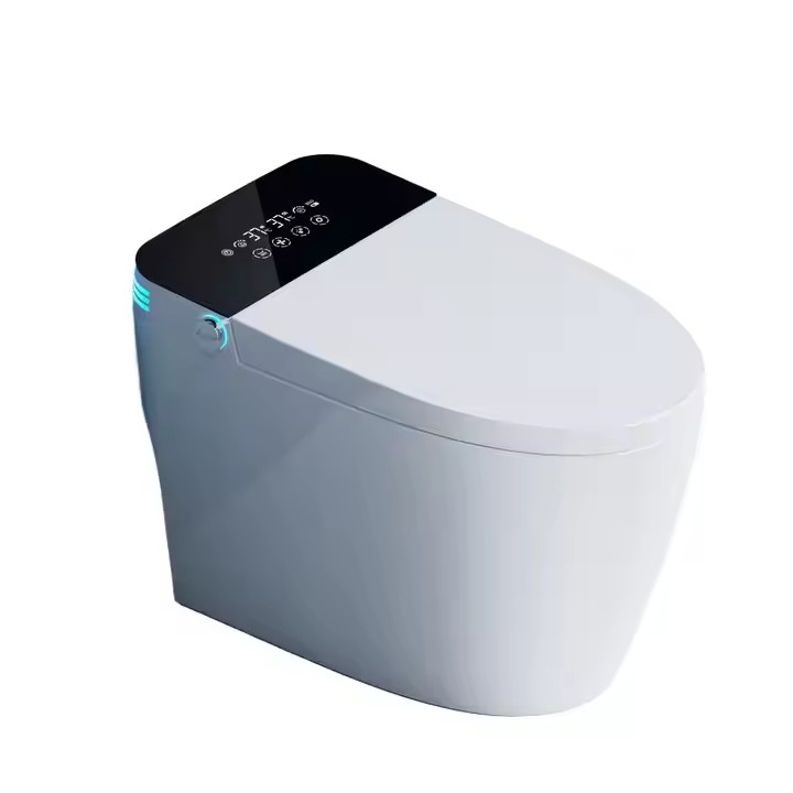 Hot Sale Automatic Bathroom Closestool Floor Mounted Intelligent Smart Electric Toilets Bowl Auto Flush Foot Sensor Smart Toilet