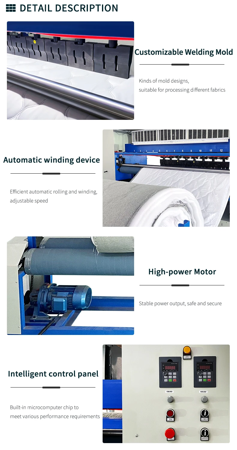 Home Textile Product Machinery Ultrasonic Nonwoven Fabric Laminating Quilting Machine