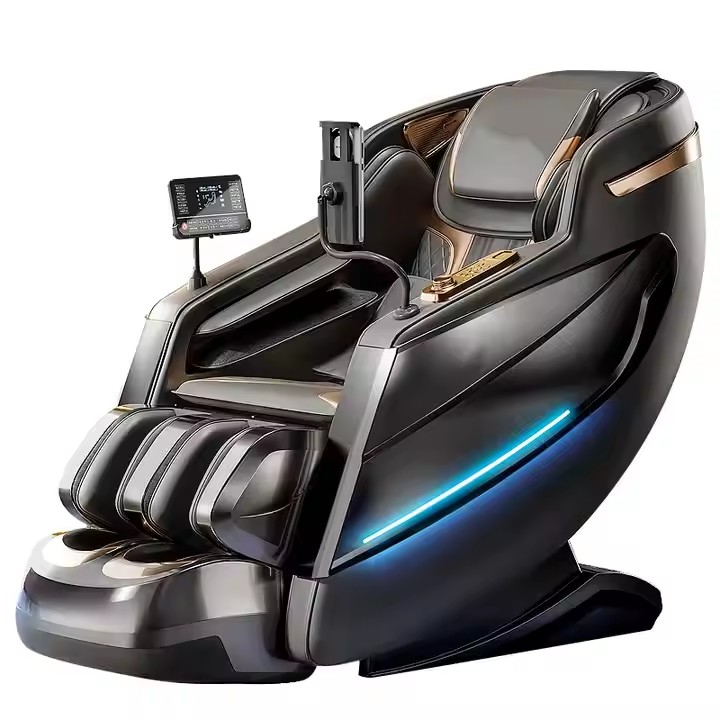 Full-Body Luxury 3D 4D SL Guideway Massage Chair Multi-Functional Body Massager with PU Leather Targeted Application