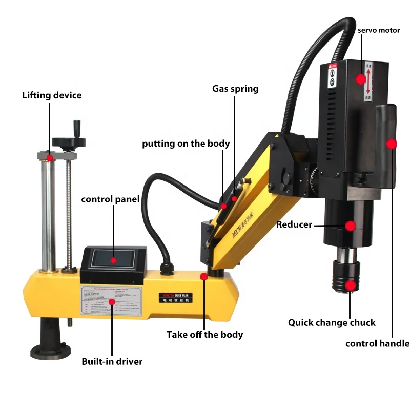 MR-DS30 MRCM Industrial Vertical Flexible Arm Servo Electric Tapping Machine for Metal Tapping Screw Thread